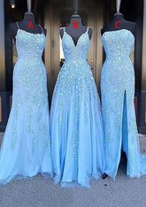 Vintage Lace Prom Dress - A-line Long/Floor-Length Sleeveless-27dress